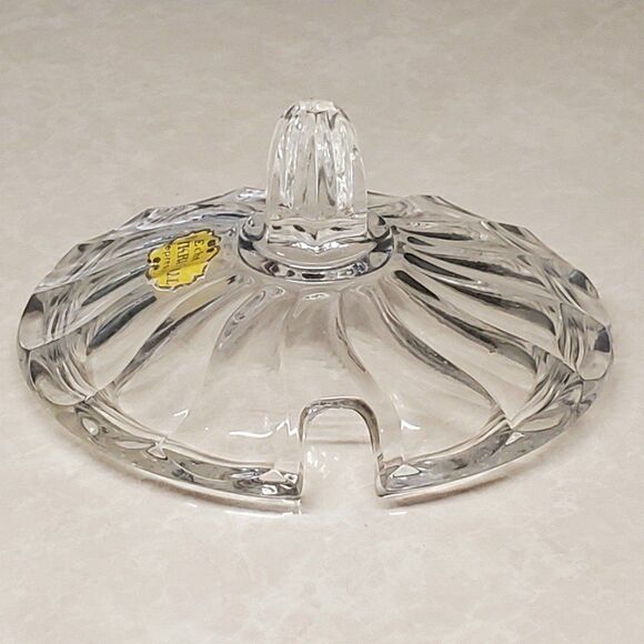 Echt Lead Crystal Lid For Compote Bleikristall Gepresst 4" - Picture 2 of 6